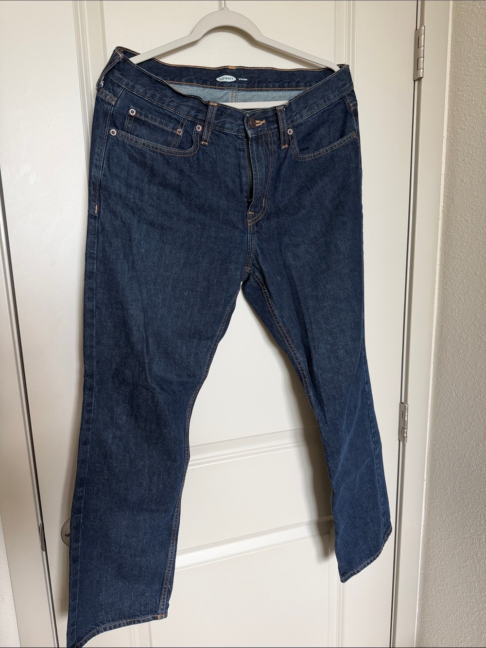 Old Navy Men's Straight Jeans - Dark Blue Denim